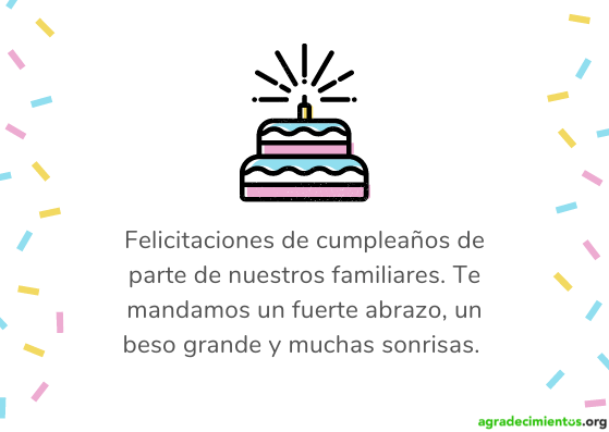 Felicitaciones cumpleaños familiares