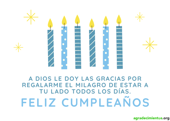 Feliz cumpleaños Dios gracias