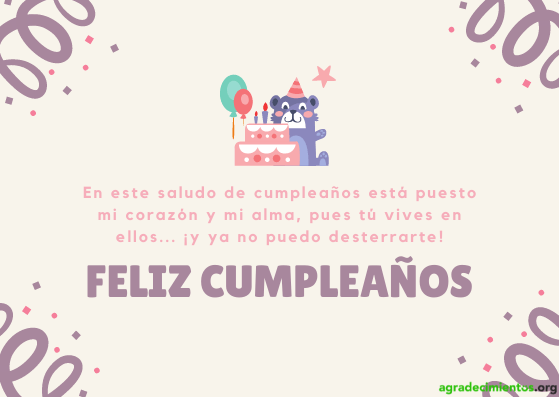 Feliz cumpleaños corazón y alma