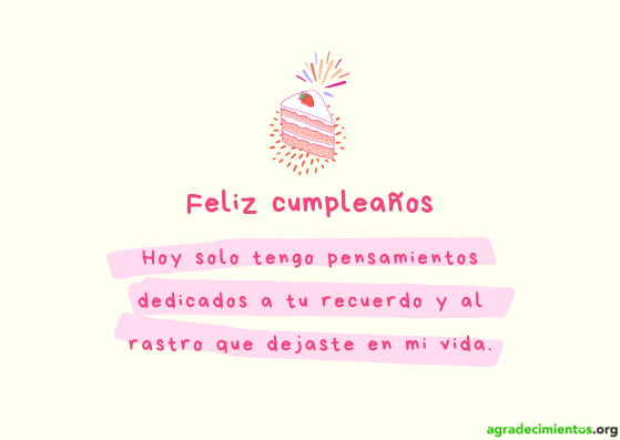 Feliz cumpleaños recuerdo en mi vida