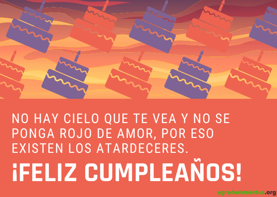 Feliz cumpleaños rojo de amor
