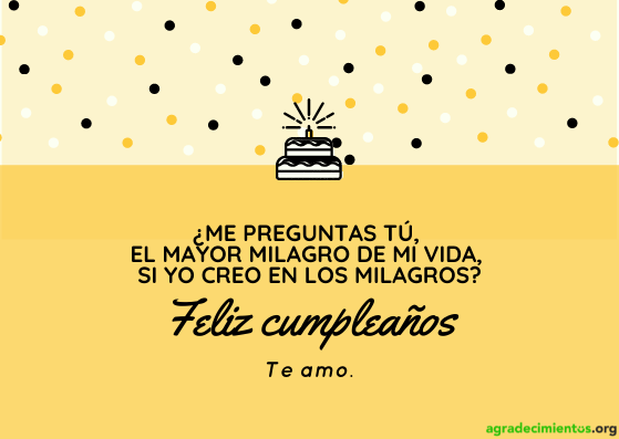 Feliz cumpleaños te amo